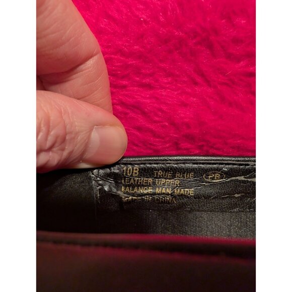 Aerosoles True Blue Loafers Womens 10 B Black Leather Contrast Stitch Block Heel - Picture 5 of 9